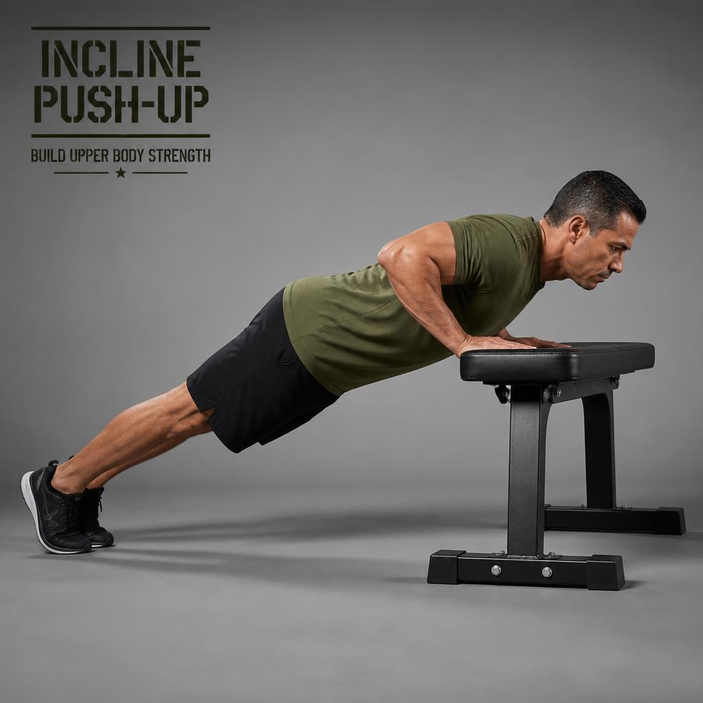 Demonstration of Incline Push-Up